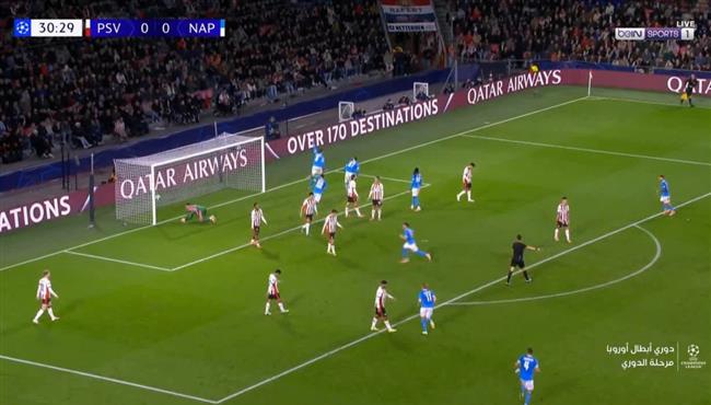 اهداف مباراة نابولي وايندهوفن 2 6 دوري ابطال اوروبا