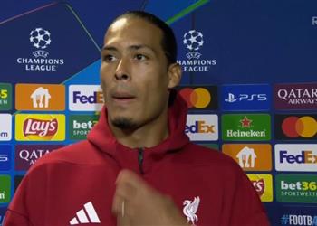 فان دايك رغم خماسية ليفربول أمام فرانكفورت لا أشعر بالراحة