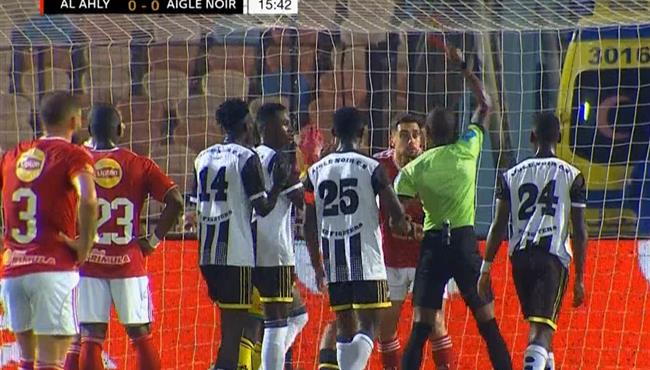 طرد جراديشار في مباراة الاهلي وايجل نوار بدوري ابطال افريقيا