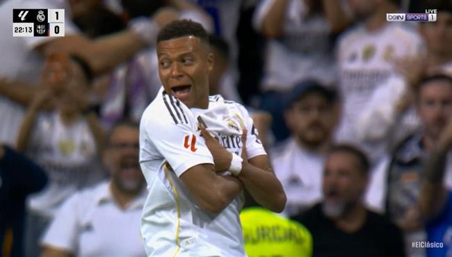 هدف مبابي في مرمي برشلونة بالدوري الاسباني