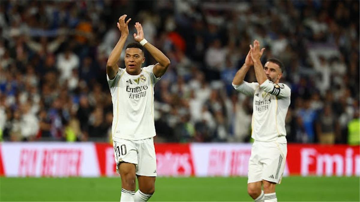 احتفال مبابي مع كارفاخال