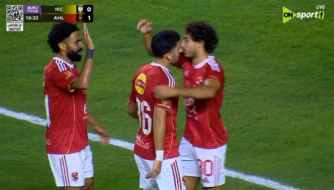 هدف الاهلي الاول في مرمي كهرباء الاسماعلية بالدوري المصري