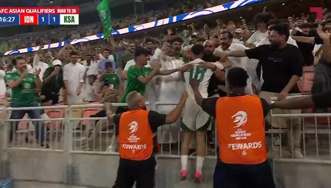 هدف السعودية الاول في مرمي اندونيسيا بتصفيات كأس العالم