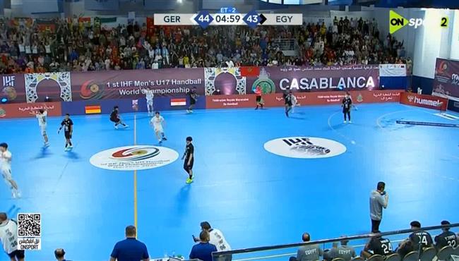 اهداف مباراة مصر والمانيا 43 44 نهائي كأس العالم للشباب لكرة اليد