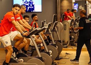 تدريبات استشفائية لمنتخب مصر استعداد ا لودية أوزبكستان