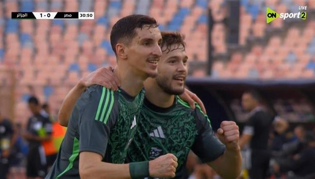 هدف الجزائر الاول في مرمي مصر
