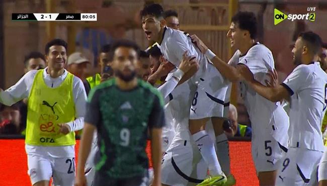 اهداف مباراة مصر والجزائر 3 2 مباراة ودية