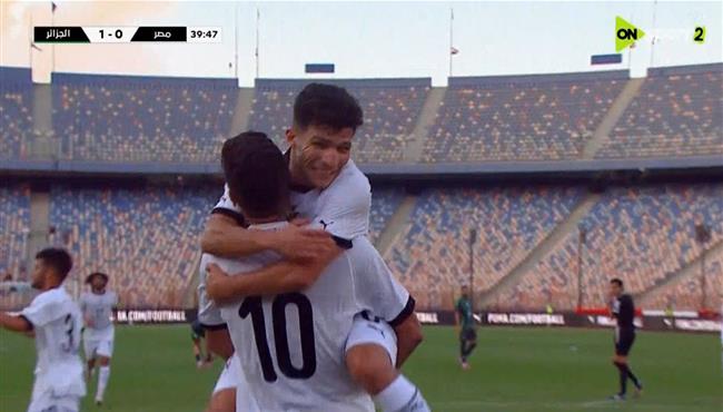 هدف تعادل مصر مع الجزائر 1 1 مباراة ودية