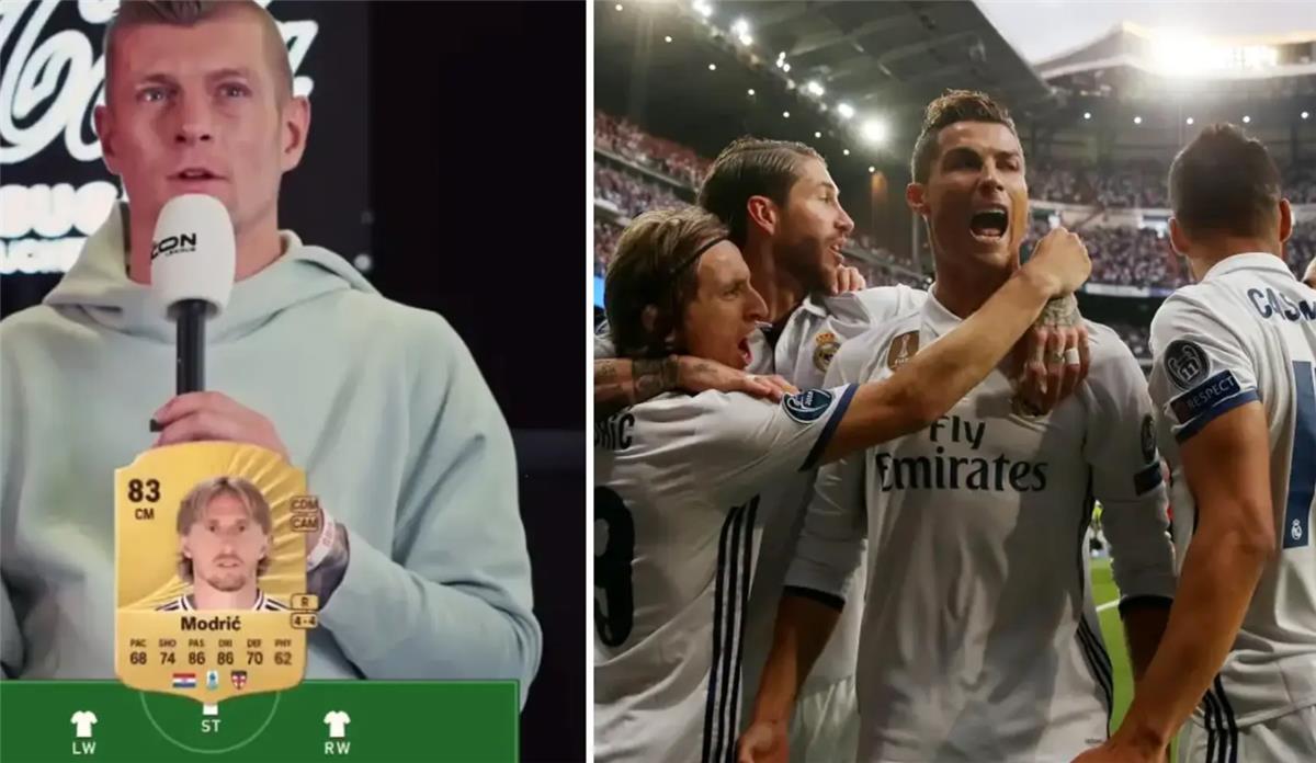 توني كروس ولاعبو ريال مدريد