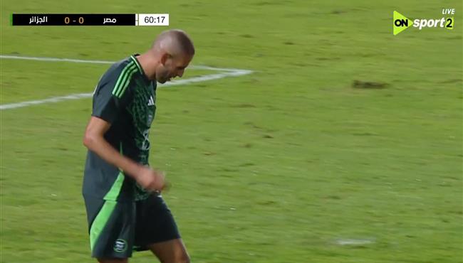 هدف الجزائر الملغي في مرمي مصر