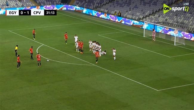 عمر مرموش كاد ان يسجل هدف رائع لمصر امام كاب فيردي