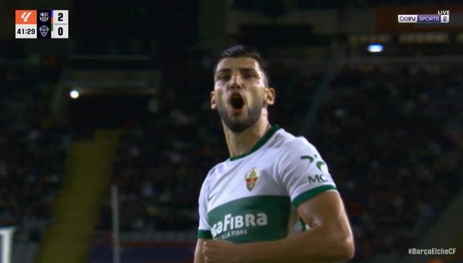 هدف إلتشي الرائع في مرمي برشلونة بالدوري الاسباني