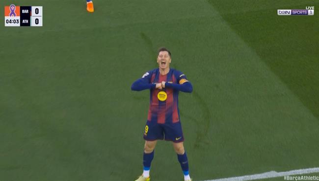 هدف ليفاندوفسكي في مرمي اتلتيك بلباو بالدوري الاسباني