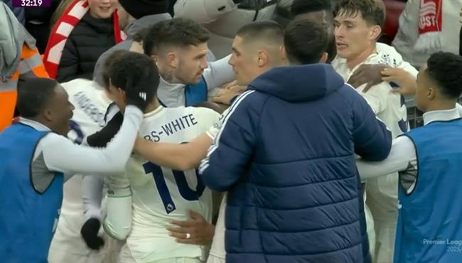 هدف نوتينجهام فورست الاول في مرمي ليفربول بالدوري الانجليزي