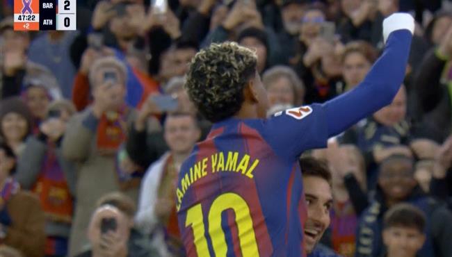 هدف فيران توريس الاول في مرمي اتلتيك بلباو بعد اسيست رائع من لامين يامال