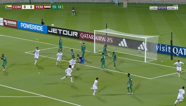 هدف اليمن الاول في مرمي جزر القمر بكاس العرب
