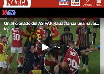 ماركا تسلط الضوء على أحداث مباراة الأهلي والجيش الملكي لحظات توتر و سكين تحت القميص