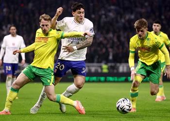 بمشاركة ضعيفة لـ مصطفى محمد نانت يسقط بثلاثية أمام ليون في الدوري الفرنسي