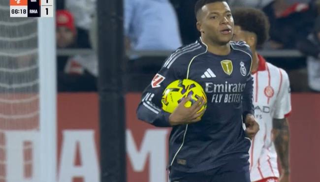 هدف مبابي في مرمي جيرونا بالدوري الاسباني