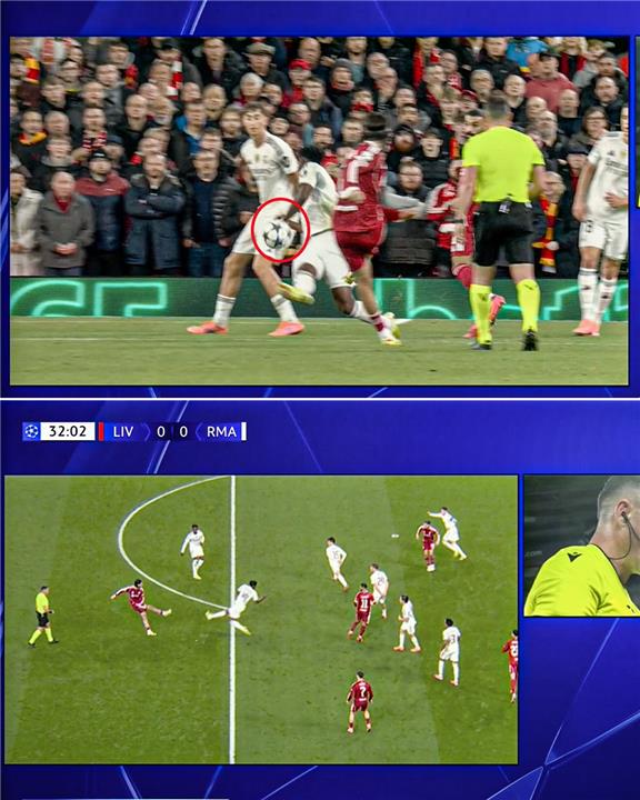 خبير تحكيمي يوضح مدى أحقية ليفربول في ضربة جزاء أمام ريال مدريد