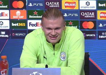 هالاند عن احتفال الروبوت لبيت رغبة الناس وما زلت بعيد ا عن ميسي ورونالدو