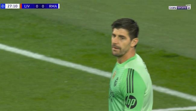 تصدي كورتوا المذهل يحرم ليفربول من هدف بدوري ابطال اوروبا