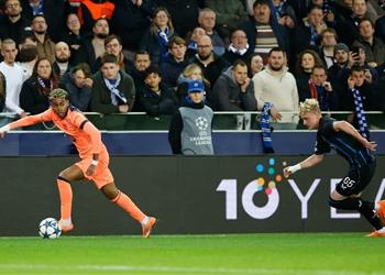 فيديو لامين يامال يسجل هدف برشلونة الثاني وفوربس يتقدم لكلوب بروج