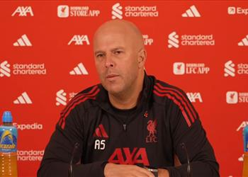 سلوت يعلن خبر ا سار ا لجماهير ليفربول ويصر ح سنكرر أداء مباراة ريال مدريد أمام مانشستر سيتي في حالة واحدة