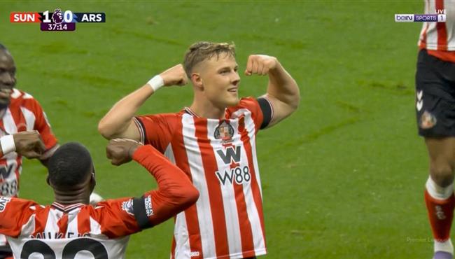 هدف سندرلاند الاول في مرمي ارسنال بالدوري الانجليزي