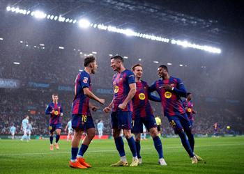 فيديو ليفاندوفسكي يسجل هدف برشلونة الثاني أمام سيلتا فيجو وإيجليسياس يرد بصاروخية