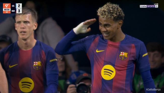 هدف لامين يامال في مرمي سيلتا فيجو بالدوري الاسباني