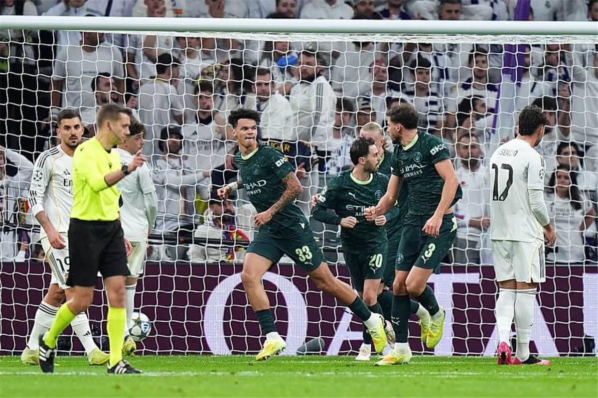 فيديو | في 8 دقائق.. أوريلي يتعادل لـ مانشستر سيتي أمام ريال مدريد وهالاند يسجل الثاني