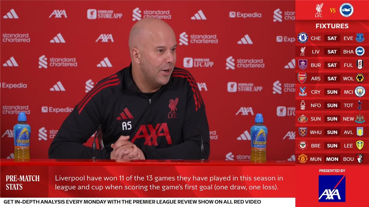 سلوت يحسم موقف أليسون وثلاثي ليفربول من المشاركة أمام برايتون.. ويعلق على تراجع النتائج في آنفيلد