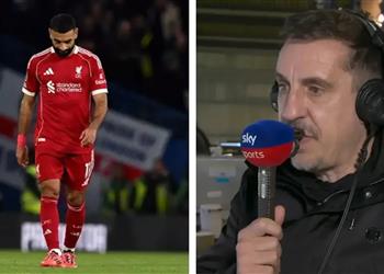 نيفيل كريستيانو رونالدو ليس عذر ا لما فعله محمد صلاح وليفربول يشعر بخيبة أمل