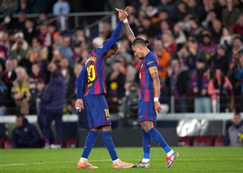 فيديو رافينها يتألق ويقود برشلونة لتخطي أوساسونا بثنائية في الدوري الإسباني