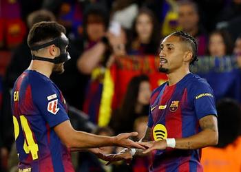 ترتيب هدافي الدوري الإسباني بعد ثنائية رافينها في مباراة برشلونة وأوساسونا