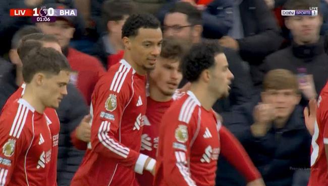 اهداف مباراة ليفربول وبرايتون في الدوري الانجليزي