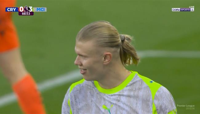 هدف هالاند الثاني في مرمي كريستال بالاس بالدوري الانجليزي