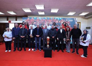 بطولة خالدة الخطيب يكر م سيدات سلة الأهلي بعد التتويج التاريخي بلقب إفريقيا