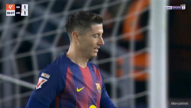 ليفاندوفسكي يهدر ركلة جزاء امام اتلتيكو مدريد بالدوري الاسباني