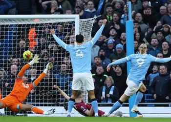 ترتيب هدافي الدوري الإنجليزي بعد ثنائية هالاند في مباراة مانشستر سيتي ووست هام