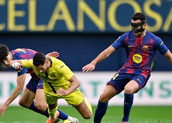 حالة طرد في مباراة برشلونة وفياريال بالدوري الإسباني