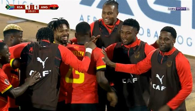 هدف تعادل انجولا مع جنوب أفريقيا 1 1 كأس أمم أفريقيا