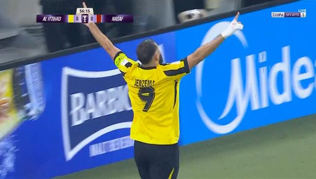 هدف كريم بنزيما في مرمي ناساف بدوري ابطال اسيا