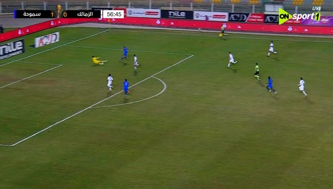 تصدي محمد عواد يحرم حسام اشرف من تسجيل هدف محقق لسموحة