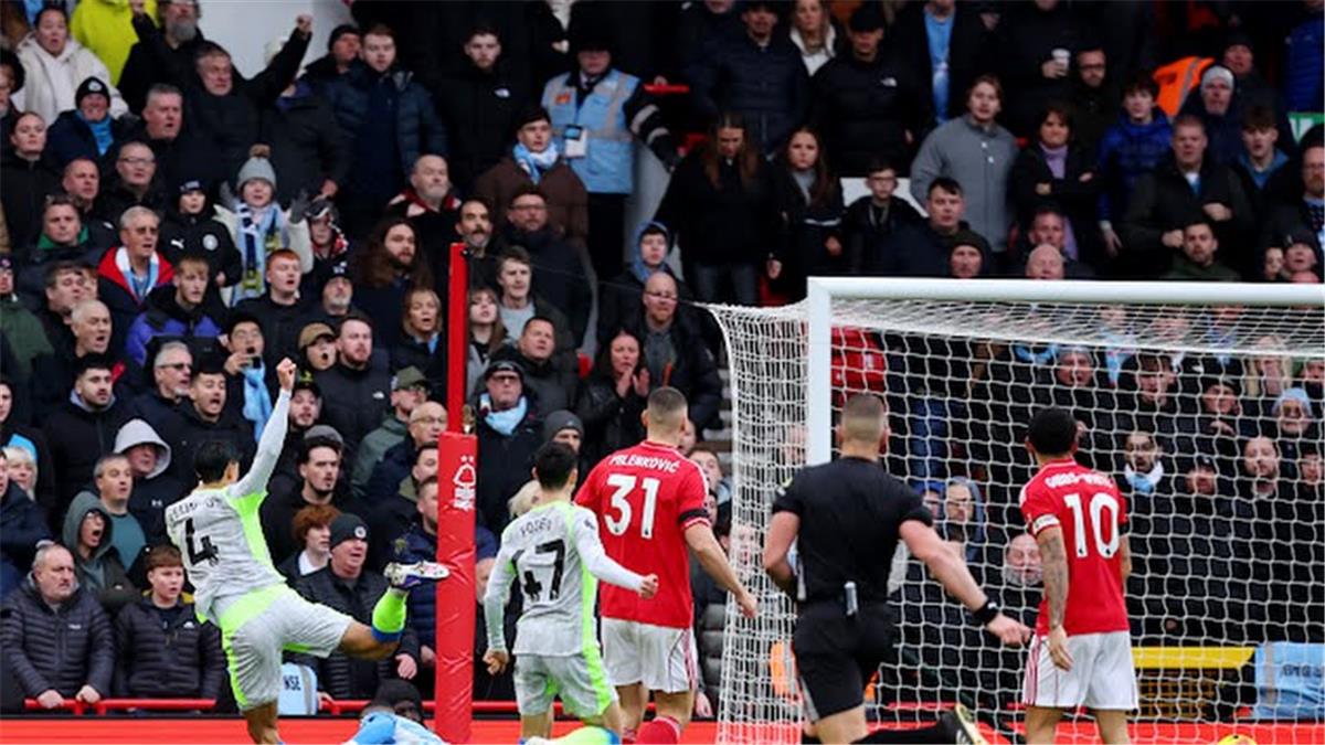 ريندرز يسجل هدف مانشستر سيتي الأول أمام نوتينجهام في الدوري الإنجليزي 