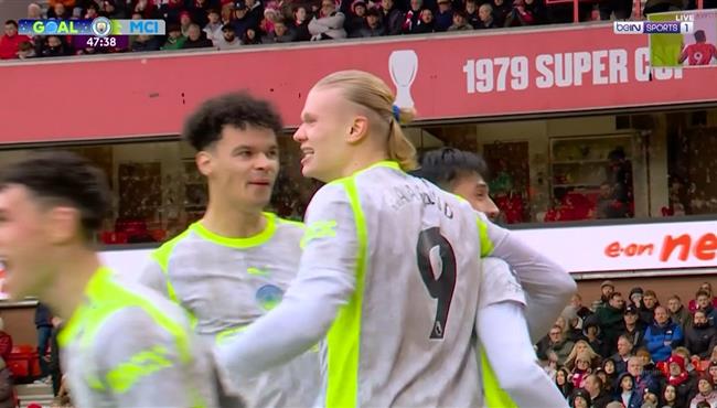 اهداف مباراة مانشستر سيتي ونوتينجهام فورست في الدوري الانجليزي