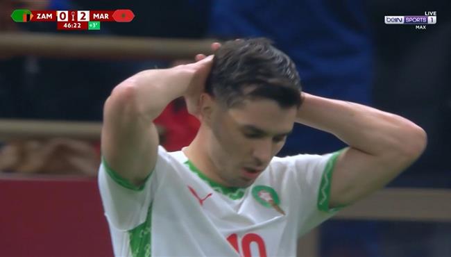 ابراهيم دياز كاد ان يسجل هدف رائع امام زامبيا بكأس أمم أفريقيا