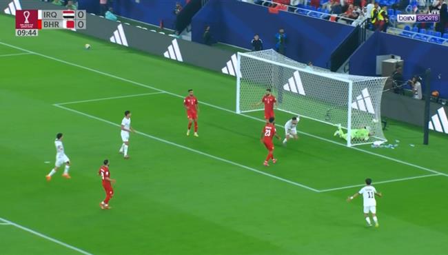 هدف العراق الاول في مرمي البحرين بكأس العرب