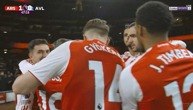 اهداف مباراة ارسنال واستون فيلا في الدوري الانجليزي